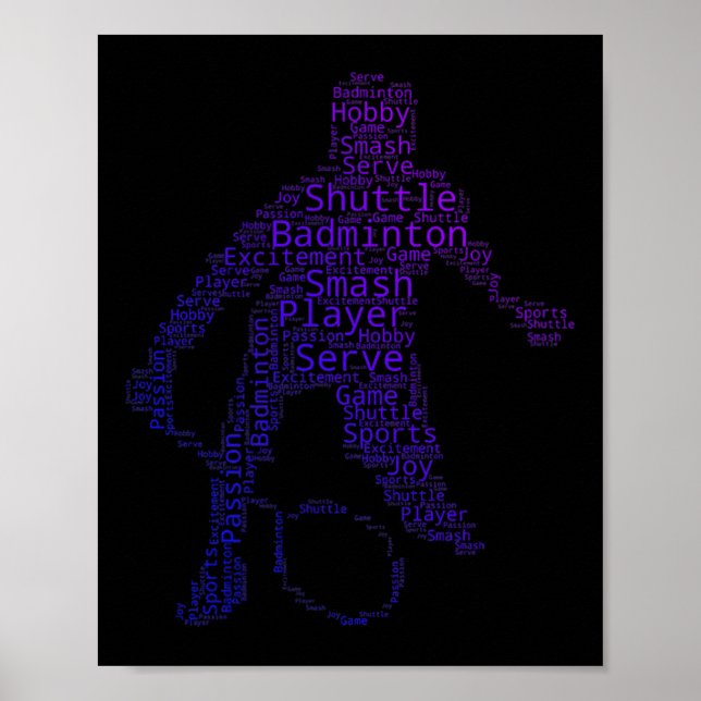 Womens Mens Squash Badminton Shuttle  Poster (Front)
