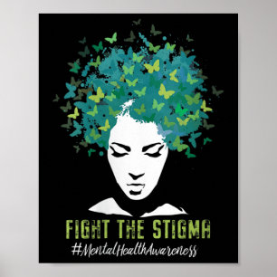Womens Mental Health Awareness Month Fight The Sti Poster