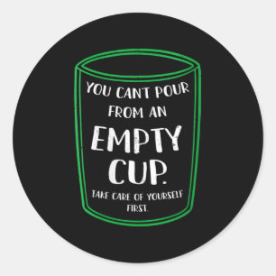 Womens Mental Health Awareness Quote Gift V-neck Classic Round Sticker