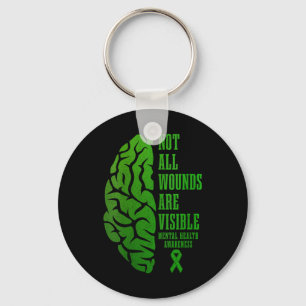 Womens Mental Health Awareness S Not All Wounds Ar Key Ring