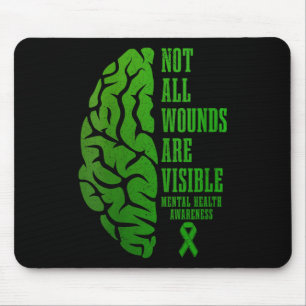 Womens Mental Health Awareness S Not All Wounds Ar Mouse Pad