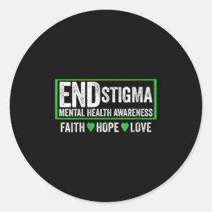 Womens Mental Health Awareness Shirt - Mental Heal Classic Round Sticker
