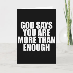 Womens Mental Health Motivational God Says You Are Card