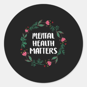 Womens Mental Health S Awareness Suicide Preventio Classic Round Sticker