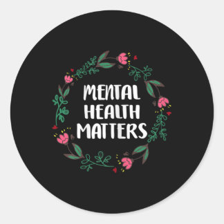 Womens Mental Health S Awareness Suicide Preventio Classic Round Sticker
