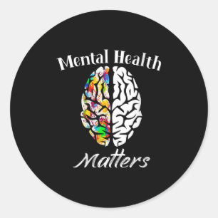 Womens Mental Health S End The Stigma Mental Healt Classic Round Sticker