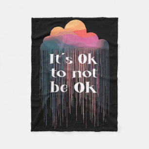 Womens Mental Health S End The Stigma Mental Healt Fleece Blanket