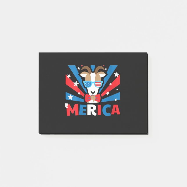 Womens Merica Goat Post-it Notes (Front)