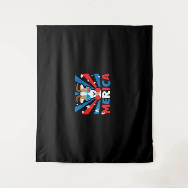 Womens Merica Goat Tapestry (Front)