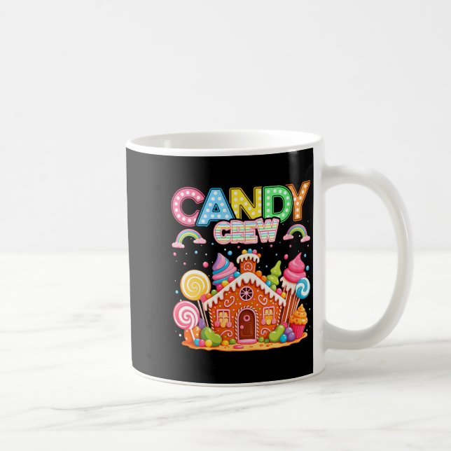 Womens Merry Christmas Candy Crew Squad Matching X Coffee Mug (Right)
