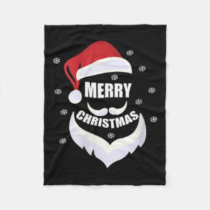 Womens Merry Christmas -fun Santa Claus Father Xma Fleece Blanket