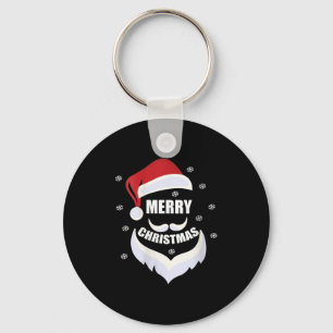 Womens Merry Christmas -fun Santa Claus Father Xma Key Ring