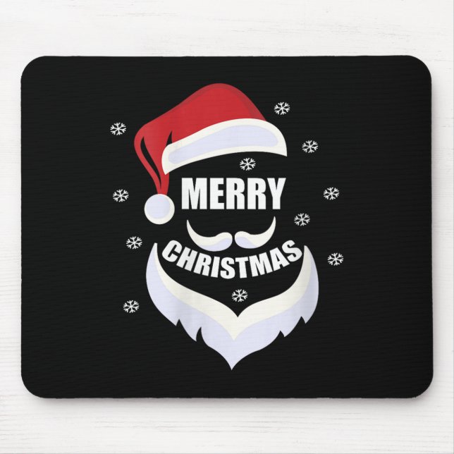 Womens Merry Christmas -fun Santa Claus Father Xma Mouse Pad (Front)