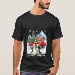 Womens Merry Christmas Siberian Husky Santa Red Tr T-Shirt