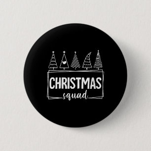 Womens Merry Christmas Squad Tree Santa Xmas Famil 6 Cm Round Badge