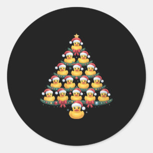 Womens Merry Christmas V-neck Classic Round Sticker