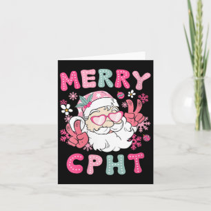 Womens Merry Cpht Christmas Certified Pharmacy Tec Card