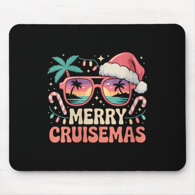 Womens Merry Cruisemas 2025 2026 Christmas Santa R Mouse Pad (Front)