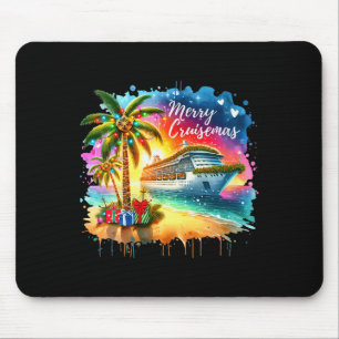 Womens Merry Cruisemas Family Cruise Christmas Fun Mouse Pad