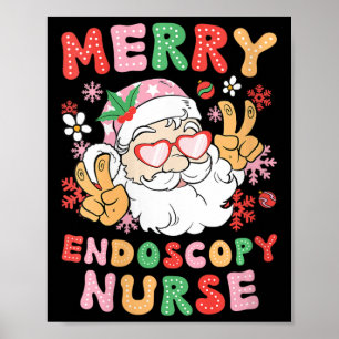 Womens Merry Endoscopy Nurse Christmas Endoscopy N Poster