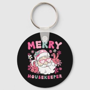 Womens Merry Housekeeper Christmas Housekeeping Xm Key Ring