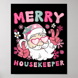 Womens Merry Housekeeper Christmas Housekeeping Xm Poster