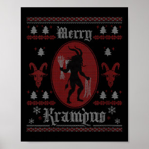 Womens Merry Krampus Horror Soky Evil Funny Ugly C Poster