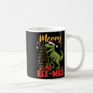 Womens Merry Rex-mas Santa Dinosaur Retro Christma Coffee Mug
