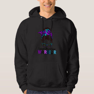 Womens Messy Bun Suicide Prevention Awareness Warr Hoodie