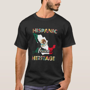 Womens Mexico Flag Hispanic Heritage Month Pride M T-Shirt