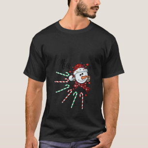 Womens Mia Snowman Candy Cane Christmas Xmas Funny T-Shirt