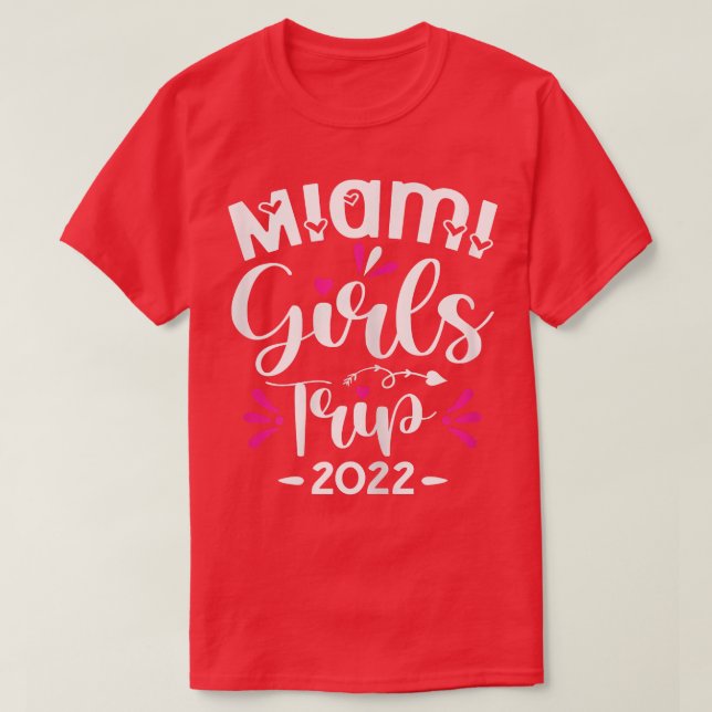 Womens Miami Girls Trip 2022 Girls Summer Vacation T-Shirt (Design Front)