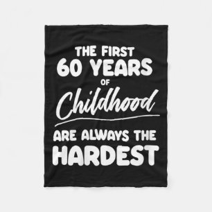 Womens Milestone 60th Birthday Quotes Dad Brother Fleece Blanket