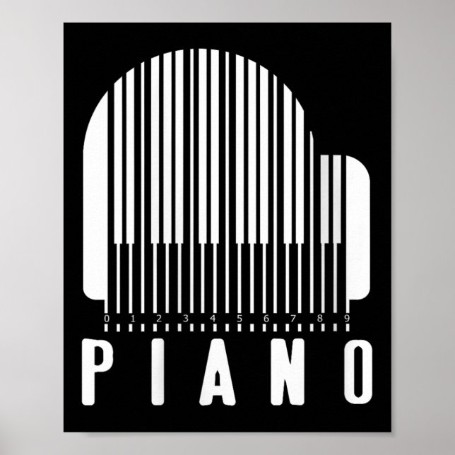 Womens Minimalist Ano Barcode Style Music Lover Hu Poster (Front)