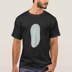 Womens Minimalistic Boho Daisy Line Abstract Paste T-Shirt