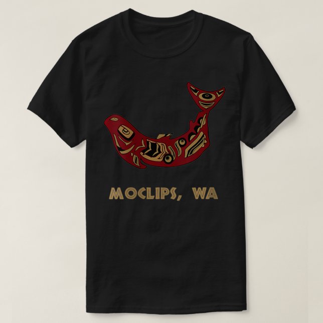 Womens Moclips WA Native American Indian Salmon Fi T-Shirt (Design Front)