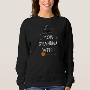 Womens Mom Grandma Witch Halloween Sweatshirt