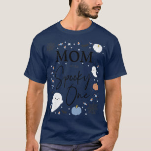 Womens Mom of the Spooky One First Birthday Blue B T-Shirt