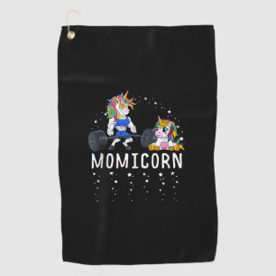 Womens Momicorn Unicorn Mum Fitness Gym Weightlift Golf Towel