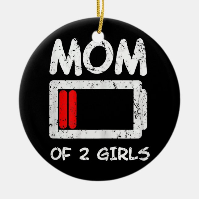Womens Momlife Fun Statement Jokes for Adults Ceramic Ornament (Front)