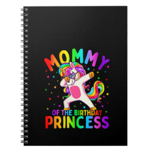 Womens Mommy of the Birthday Princess Girl Dabbing Notebook