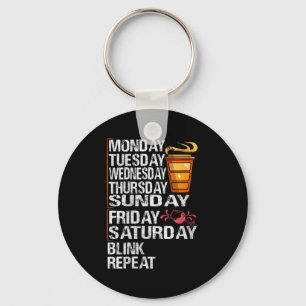 Womens Monday Coffee Friday Wine - Funny Week - Pa Key Ring