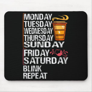 Womens Monday Coffee Friday Wine - Funny Week - Pa Mouse Pad