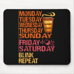 Womens Monday Coffee Friday Wine - Funny Week - Pa Mouse Pad
