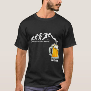 Womens Monday To Friday Beer Drinking Funny Work W T-Shirt