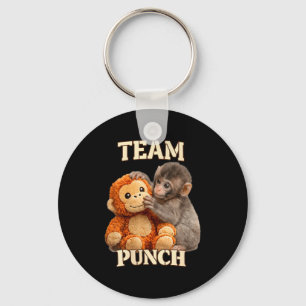 Women's monkey team punch key ring