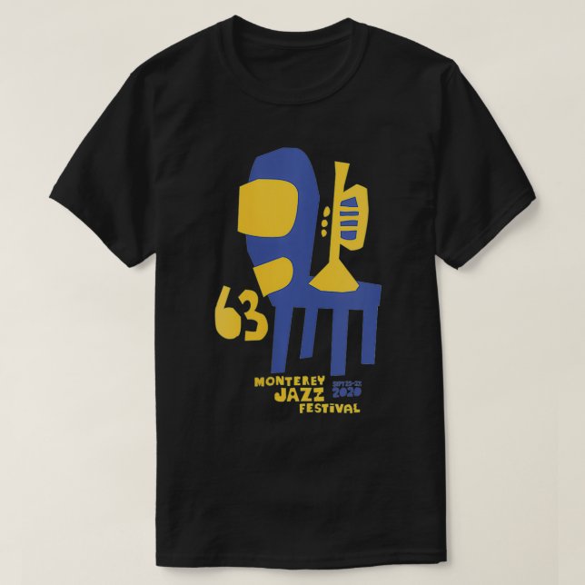 Womens Monterey Jazz Festival Chair Trumpet VNeck  T-Shirt (Design Front)