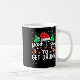 Womens Most Likely To Get Drunk Christmas Family M Coffee Mug