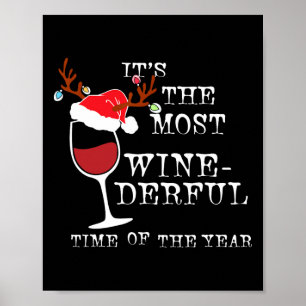 Womens Most Wine-derful Time Of The Year Christmas Poster