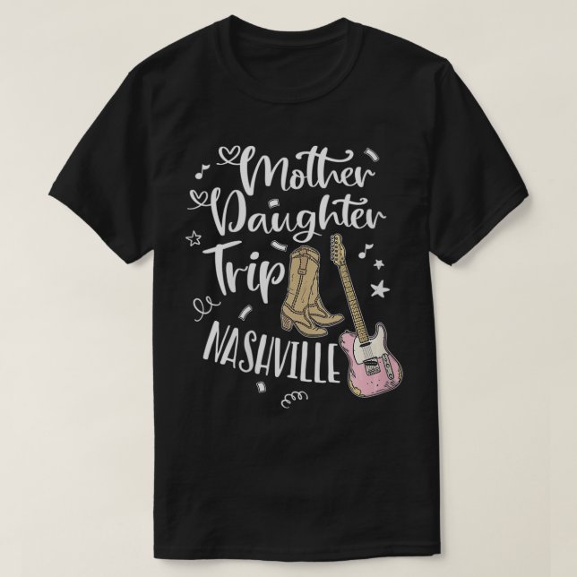Womens Mother Daughter Trip Nashville VNeck  T-Shirt (Design Front)